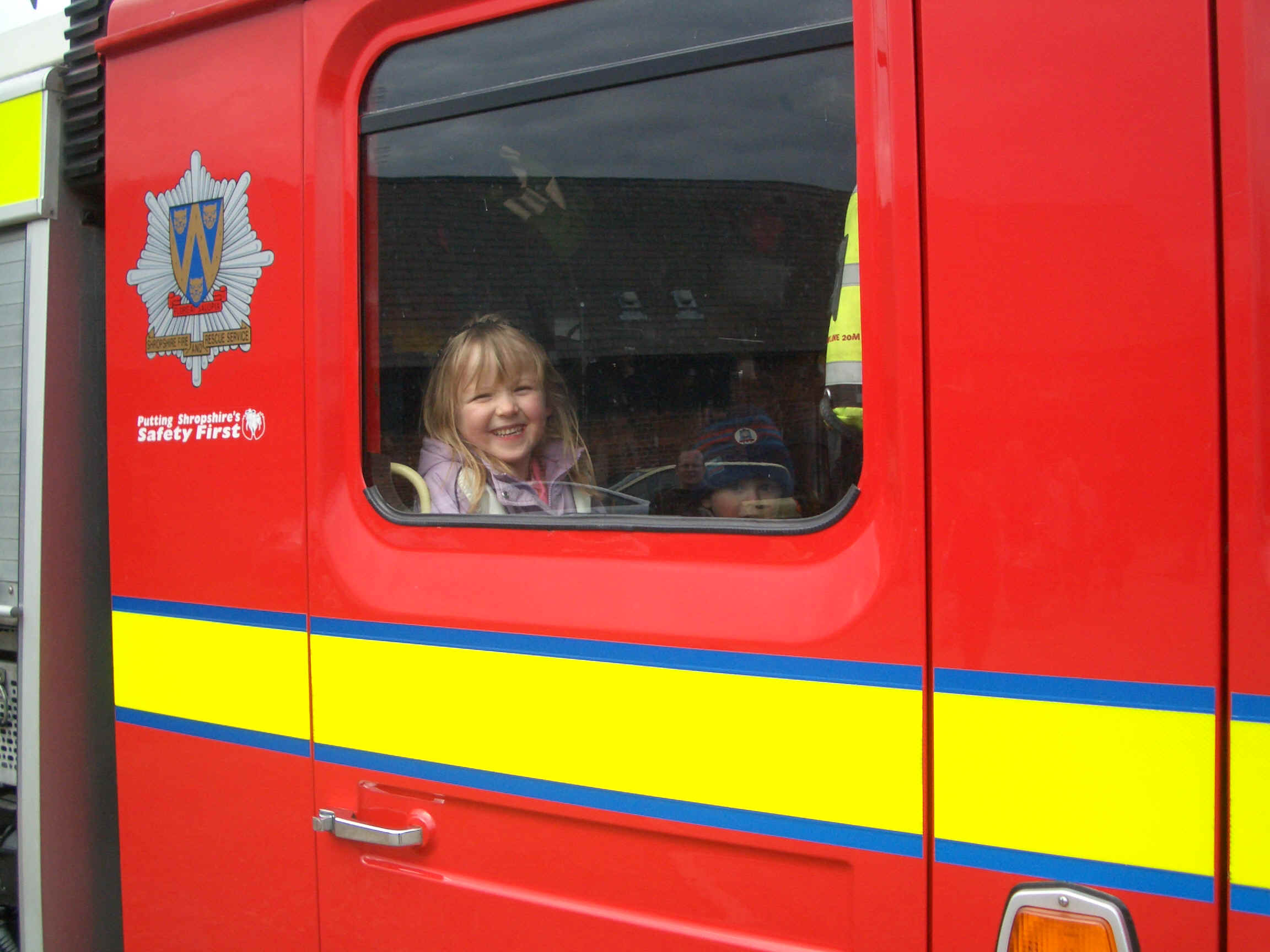 in a fire engine