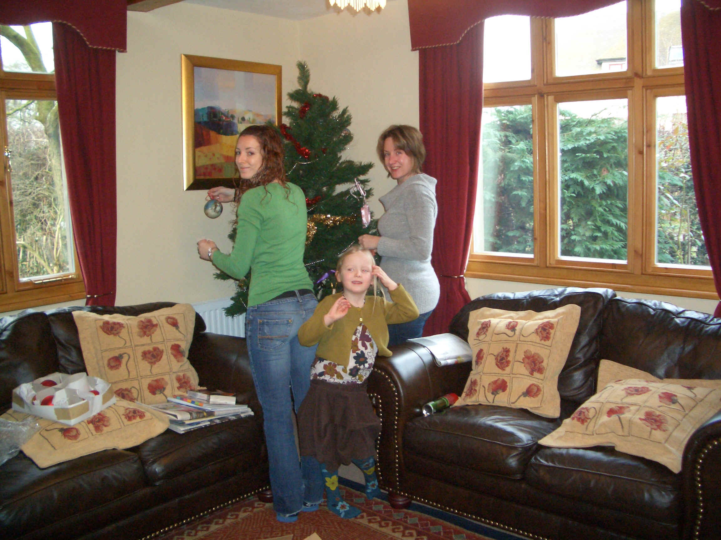 Putting up the decorations 2007
